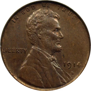 image for: 1914-S 1c PCGS MS63 BN (OGH)