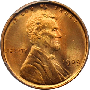 image for: 1909 Lincoln 1c PCGS MS67 RD