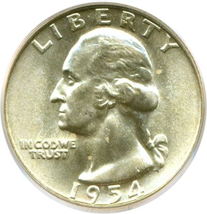 image for: 1954-D 25c PCGS MS66