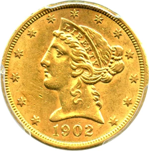 image for: 1902-S $5 PCGS MS61