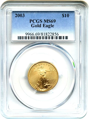 image for: 2003 Gold Eagle $10 PCGS MS69