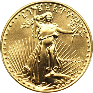 image for: 1986 Gold Eagle $25 PCGS MS69