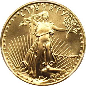 image for: 1986 Gold Eagle $25 PCGS MS69