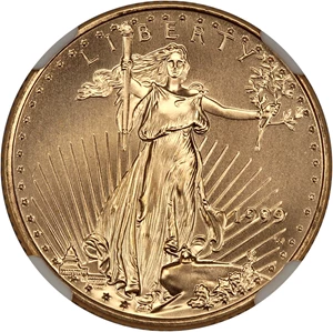 image for: 1999-W Gold Eagle $10 NGC MS69 (With W)