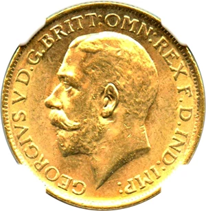 image for: Australia: 1917-S Gold Sovereign NGC MS63 (KM-29)