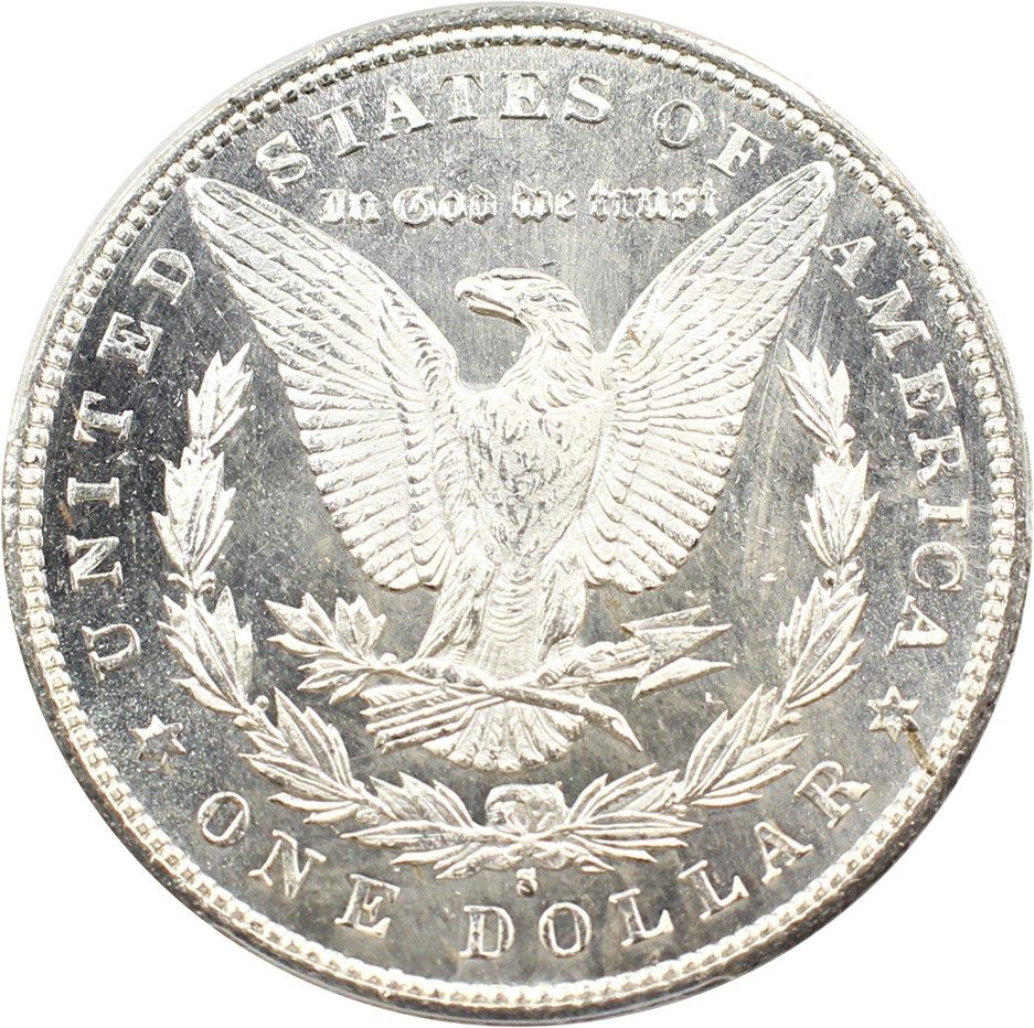 image for: 1880/9-S $1 PCGS MS65+ PL