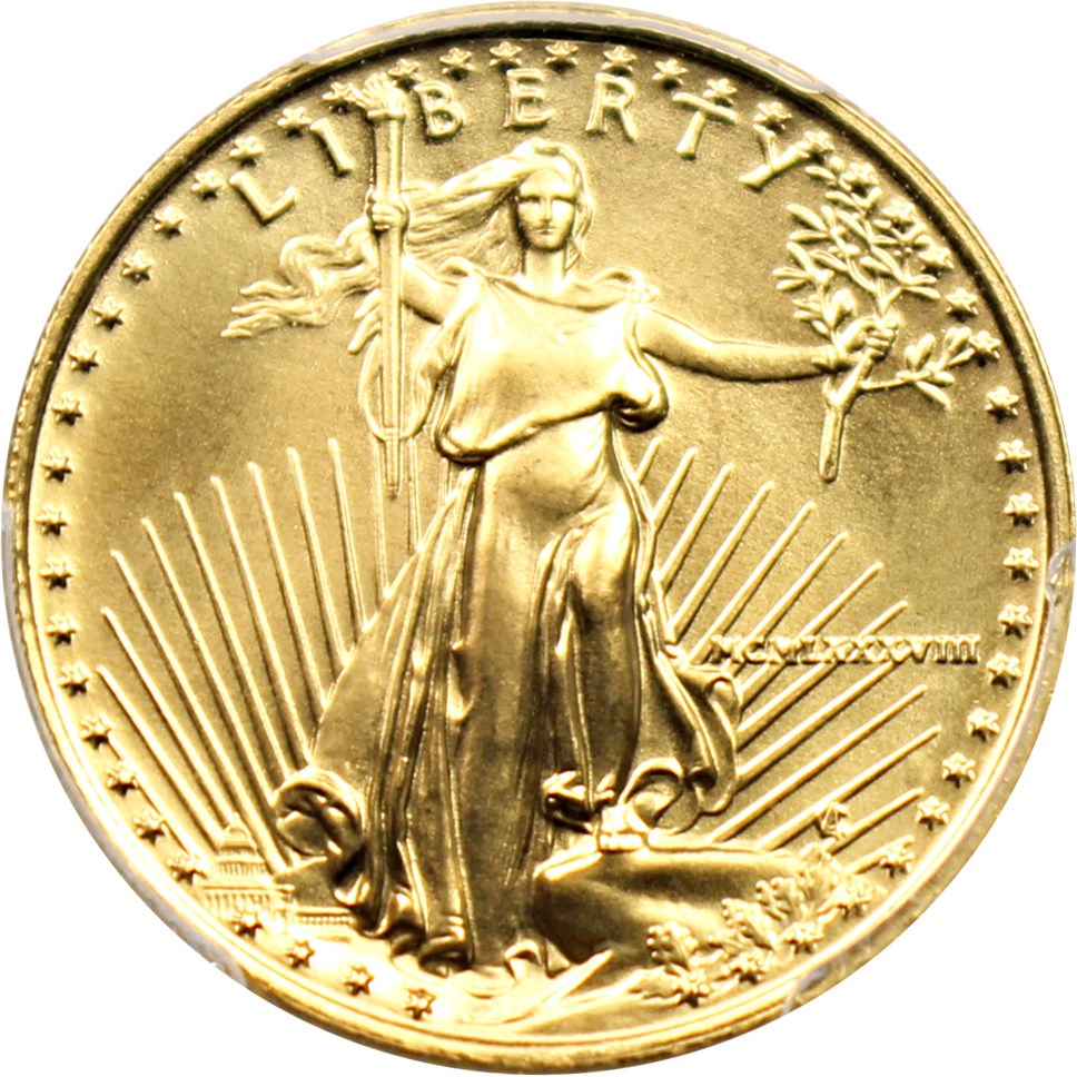 image for: 1988 Gold Eagle $10 PCGS MS69