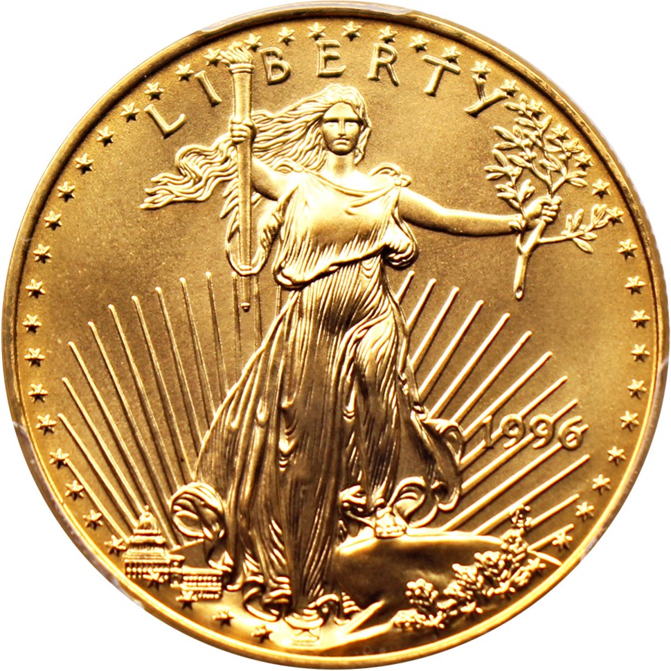 image for: 1996 Gold Eagle $25 PCGS MS69