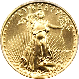 image for: 1986 Gold Eagle $10 PCGS MS69