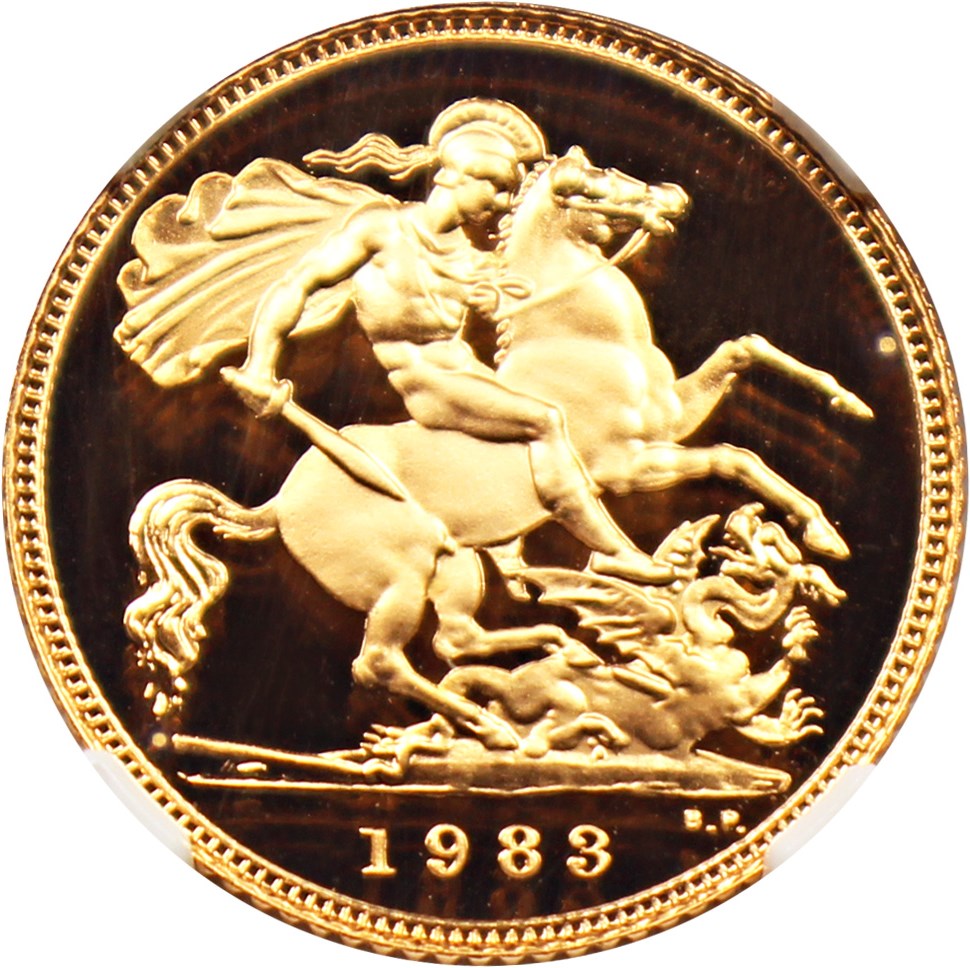 image for: Great Britain: 1983 Gold 1/2 Sovereign NGC PR69 UCAM (KM-922)