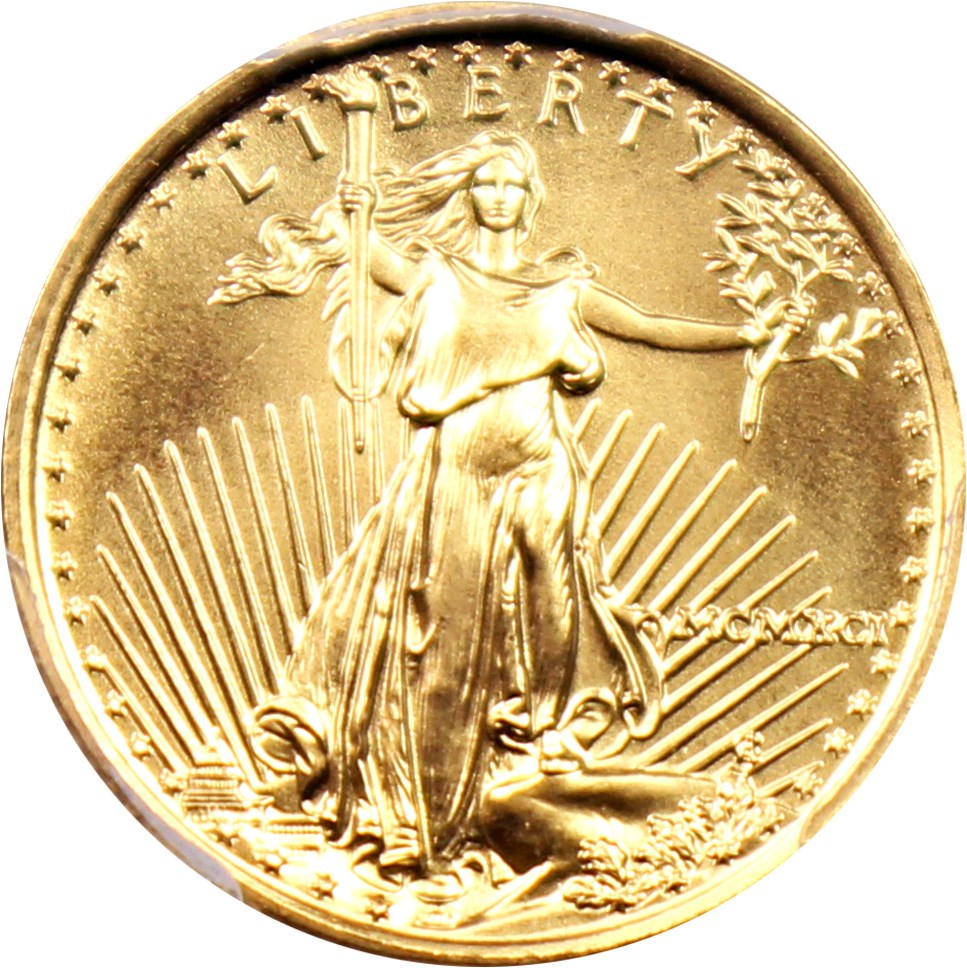 image for: 1991 Gold Eagle $5 PCGS MS69