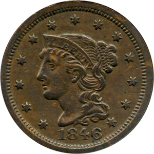 image for: 1846 1c DGS XF45 Details (Medium Date, Cleaned, Corroded)