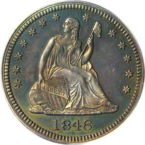 image for: 1846 25c PCGS Proof 64