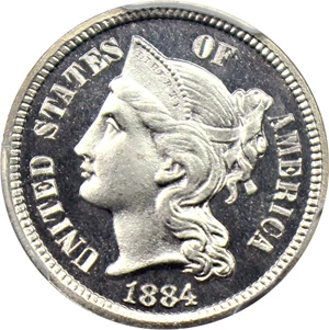 image for: 1884 3cN PCGS/CAC Proof 67 DCAM