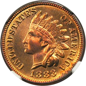 image for: 1883 1c NGC/CAC MS66 RD