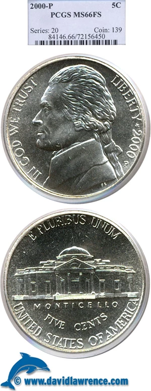 image for: 2000-P 5C PCGS MS66 FS