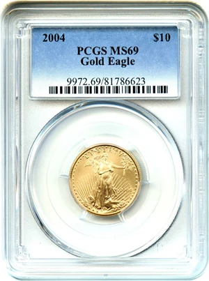 image for: 2004 Gold Eagle $10 PCGS MS69