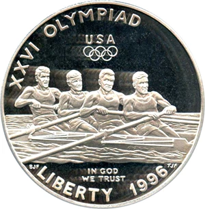 image for: 1996-P Olympic Rowing $1 PCGS Proof 69 DCAM