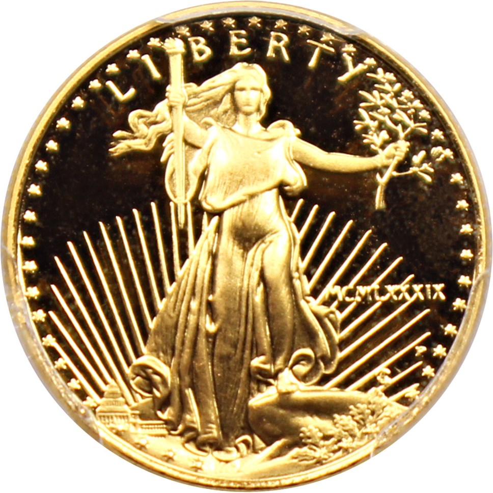 image for: 1989-P Gold Eagle $5 PCGS Proof 69 DCAM