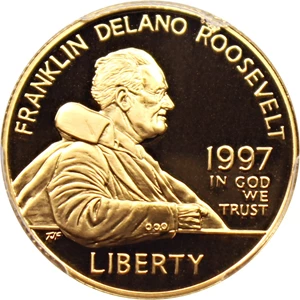 image for: 1997-W Franklin D. Roosevelt $5 PCGS Proof 69 DCAM