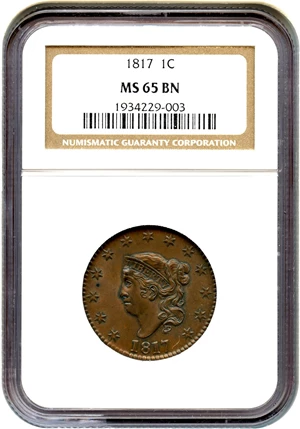 image for: 1817 1c NGC MS65 BN (13 Stars)