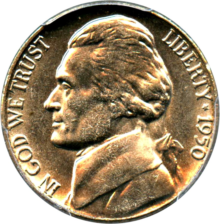 image for: 1950 5c PCGS MS66