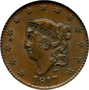 image for: 1817 1c NGC MS65 BN (13 Stars)