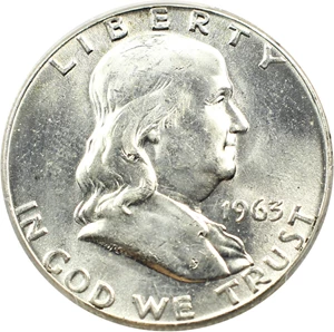 image for: 1963 50c PCGS MS64 FBL