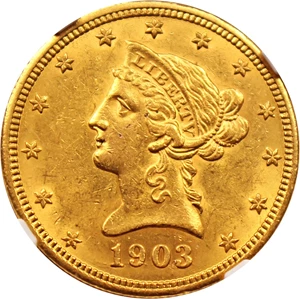 image for: 1903-O $10 NGC UNC Details (Obv. Scratched)