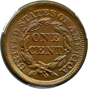 image for: 1854 1c PCGS MS65 RB