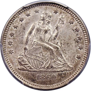 image for: 1860-O 25c PCGS/CAC MS63