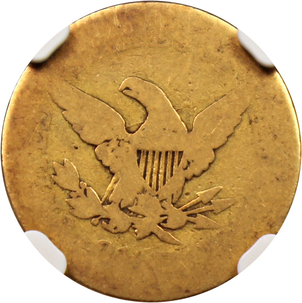 image for: 1845 $2 1/2 NGC/CAC AG-03