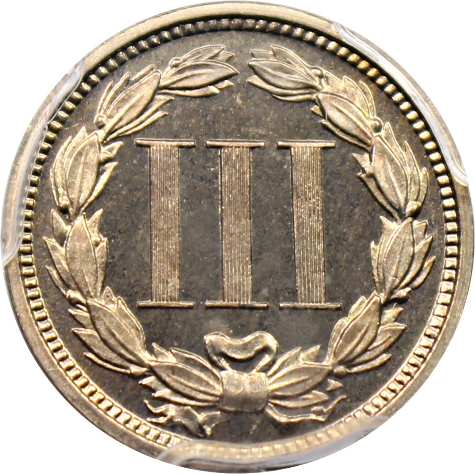 image for: 1868 3cN PCGS/CAC Proof 66+ CAM