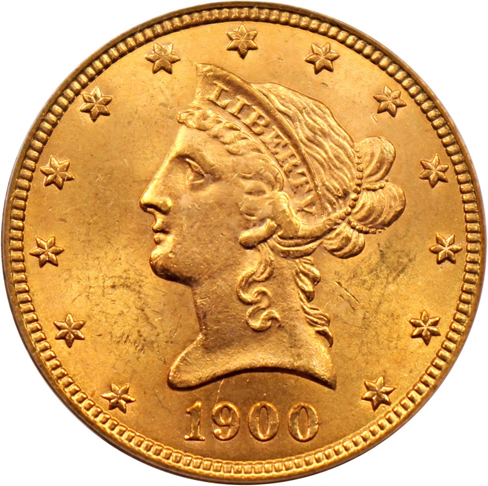 image for: 1900 $10 PCGS/CAC MS63 (OGH)