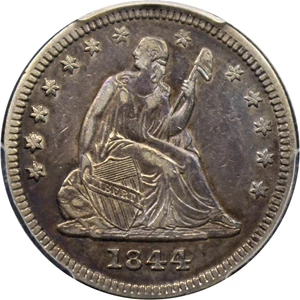 image for: 1844 25c PCGS XF45