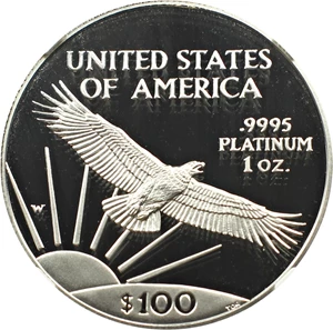 image for: 1997-W Platinum Eagle $100 NGC Proof 70 UCAM