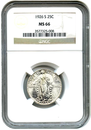 image for: 1926-S 25c NGC MS66