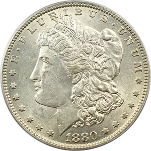 image for: Top 100 VAM: 1880-O $1 PCGS AU58 (VAM-6, 8/7 Ear)