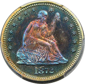 image for: 1872 25c PCGS/CAC Proof 65