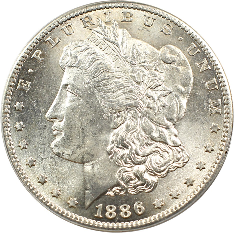 image for: Top 100 VAM: 1886-S $1 PCGS MS65 (VAM-2, S/S)