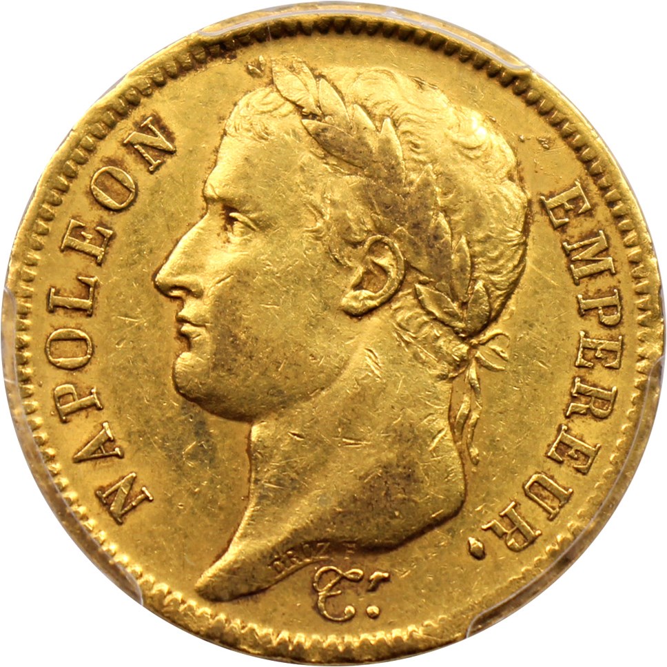 image for: France: 1811-A Gold 40 Francs PCGS XF45 (KM-696.1)