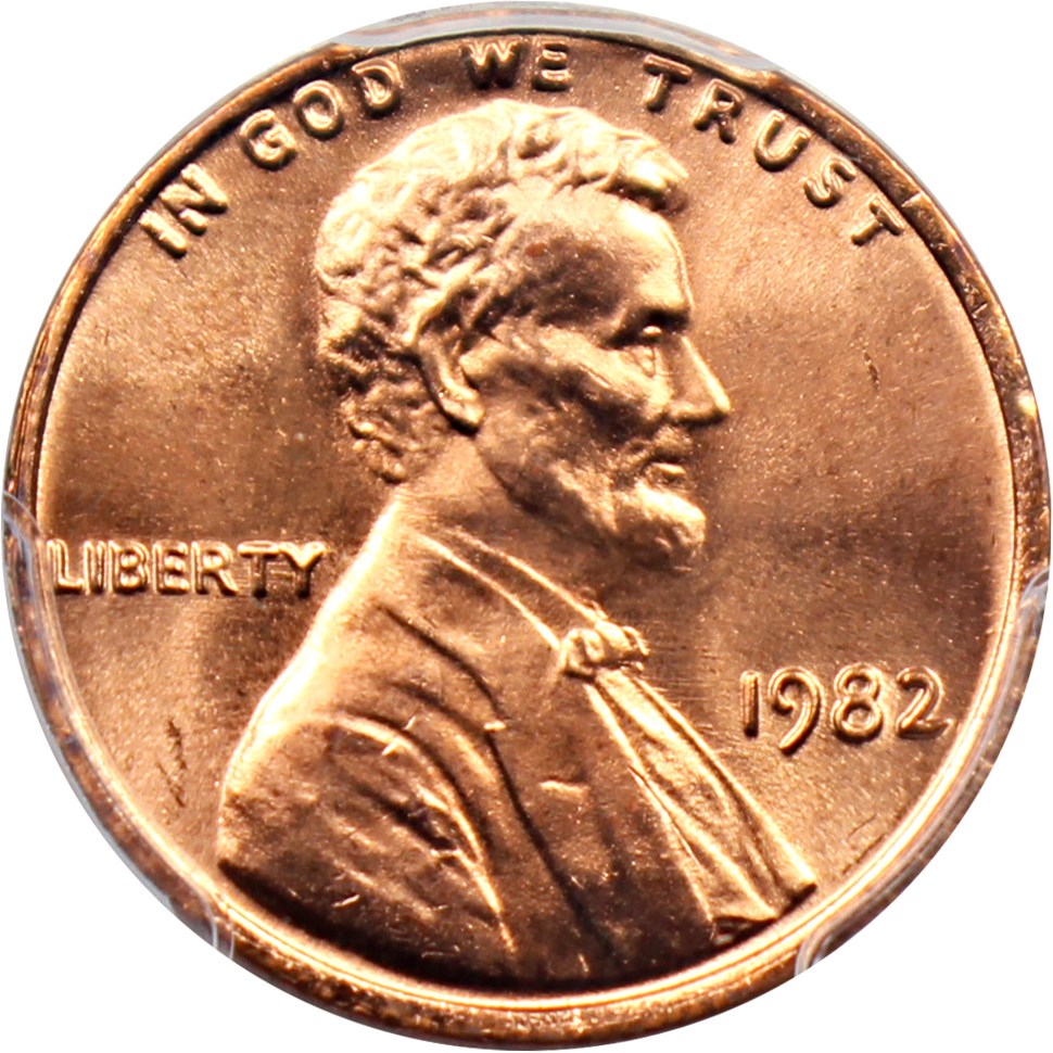 image for: 1982 1c PCGS MS66 RD (Bronze Large Date)