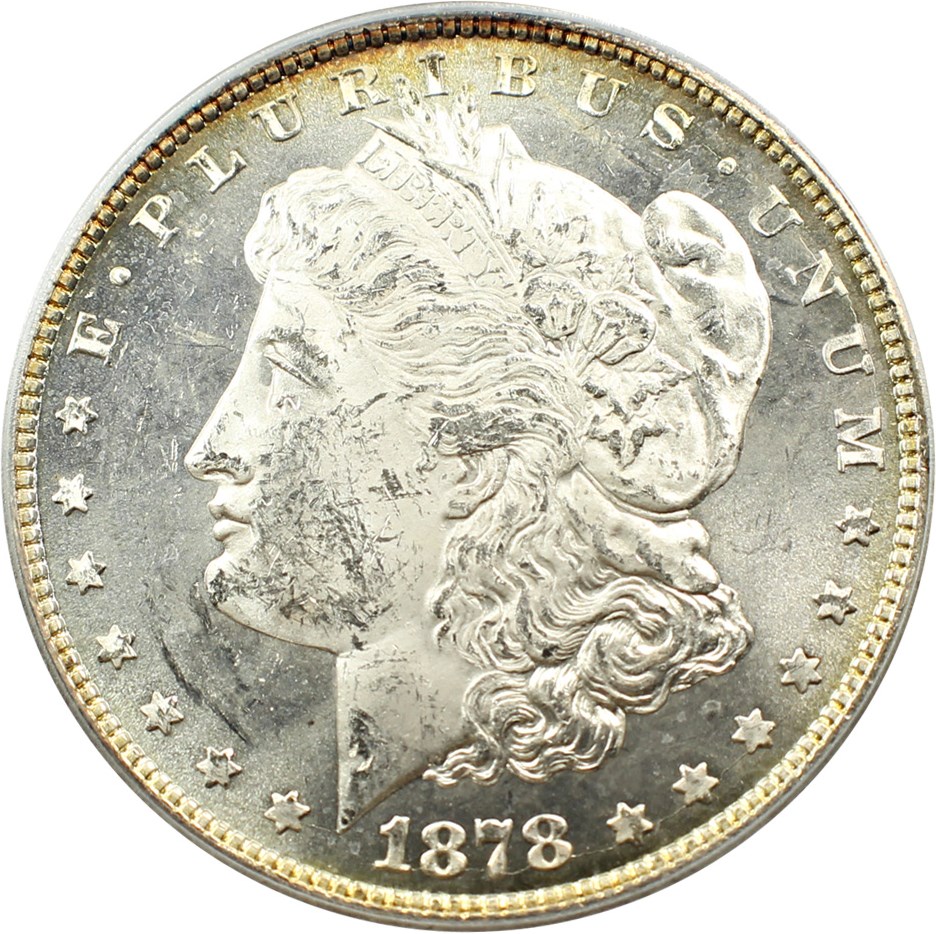 image for: 1878 8TF $1 PCGS MS62 (VAM-1, Spear Point)