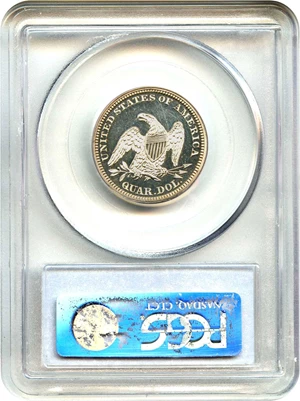 image for: 1865 25c PCGS/CAC Proof 64 DCAM