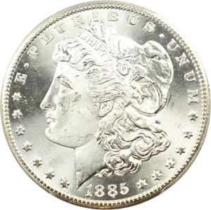 image for: Hot 50 VAM: 1885-CC $1 PCGS MS66+ (VAM-4, Doubled Dash)