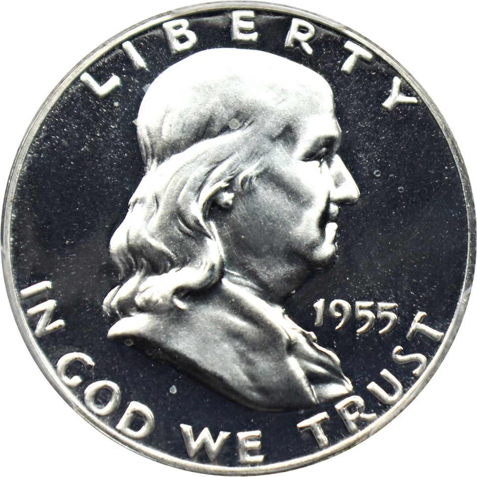 image for: 1955 50c PCGS Proof 67 DCAM