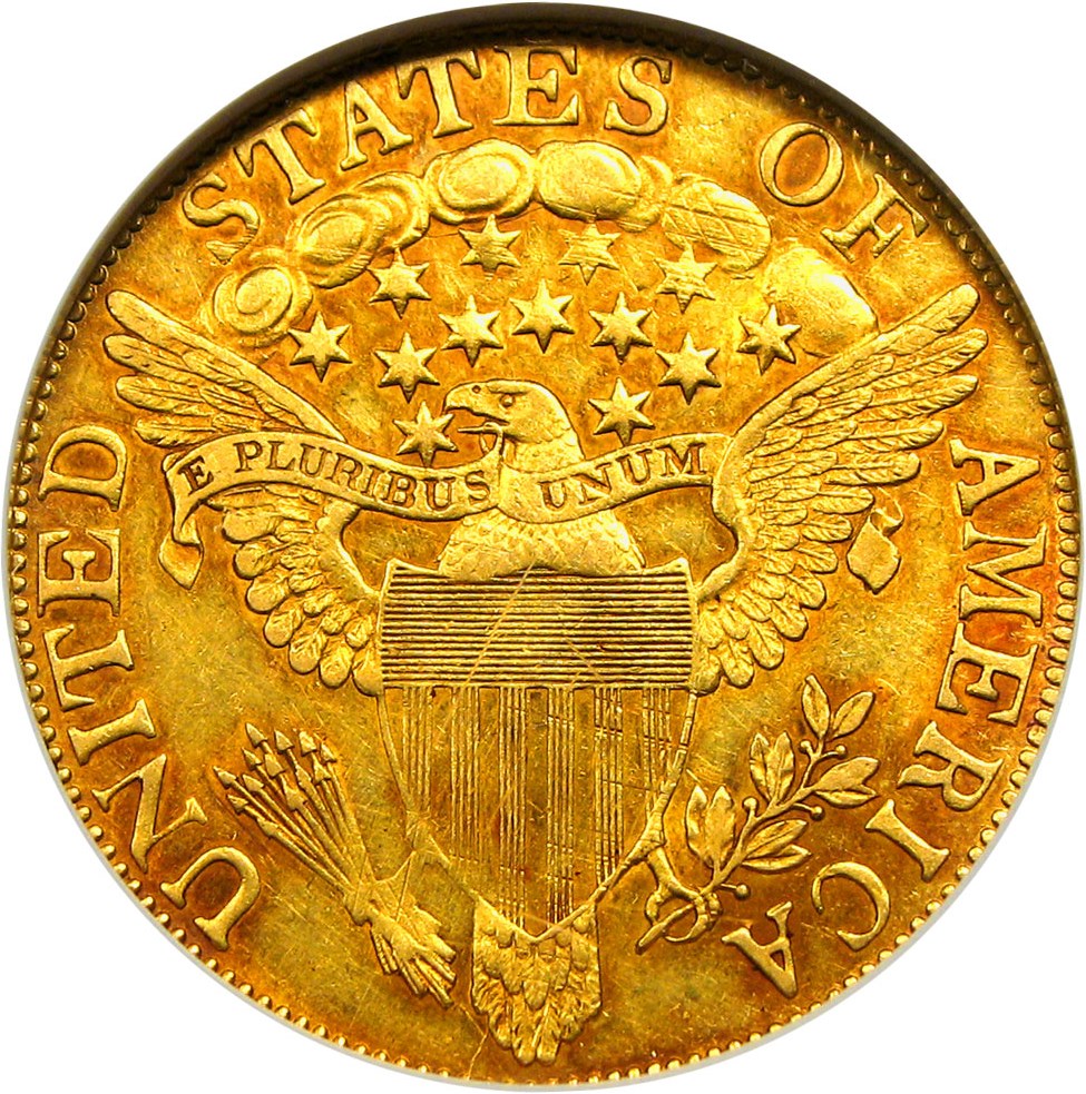 image for: 1803 $10 NGC/CAC AU58 (Large Stars Reverse)