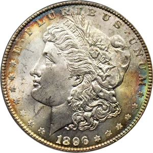 image for: Hot 50 VAM: 1896 $1 PCGS MS64 (VAM-20, Bar 6)