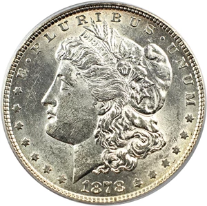 image for: Top 100 VAM: 1878 7TF $1 PCGS AU58 (Reverse of 1878, VAM-115, Tripled Blossom)