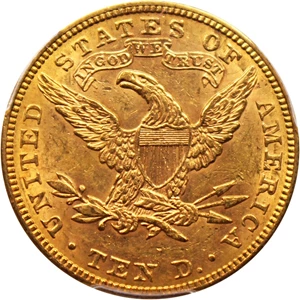 image for: 1886 $10 PCGS AU58